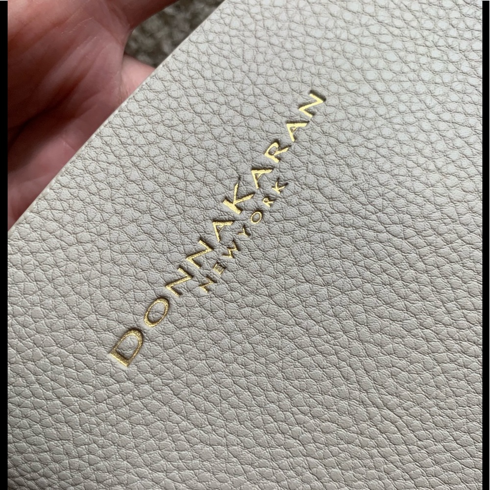 DKNY beige taupe tote bag with coin purse. - Picture 3 of 7